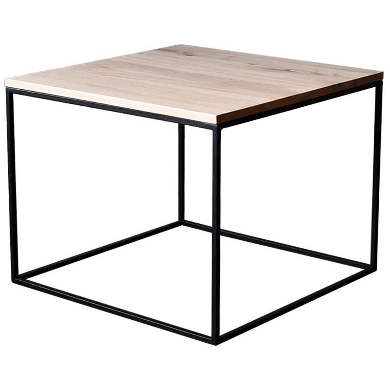 Кофейный стол Clegg Industrial Metal Rust Coffee Table Светлый дуб Черный Кофейный стол Clegg Industrial Metal Rust Coffee Table Светлый дуб Черный в Липецке | Loft Concept