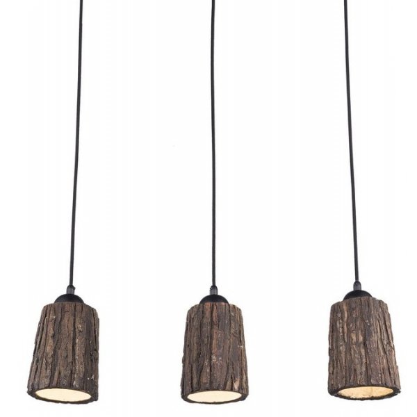 Люстра Wood Log Pendant 3 Коричневый Люстра Wood Log Pendant 3 Коричневый в Липецке | Loft Concept