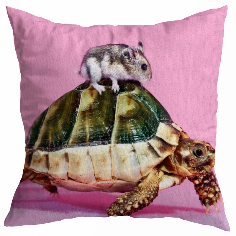 Декоративная подушка Seletti Cushion Mouse and Turtle Розовый Зеленый Серый Декоративная подушка Seletti Cushion Mouse and Turtle Розовый Зеленый Серый в Липецке | Loft Concept