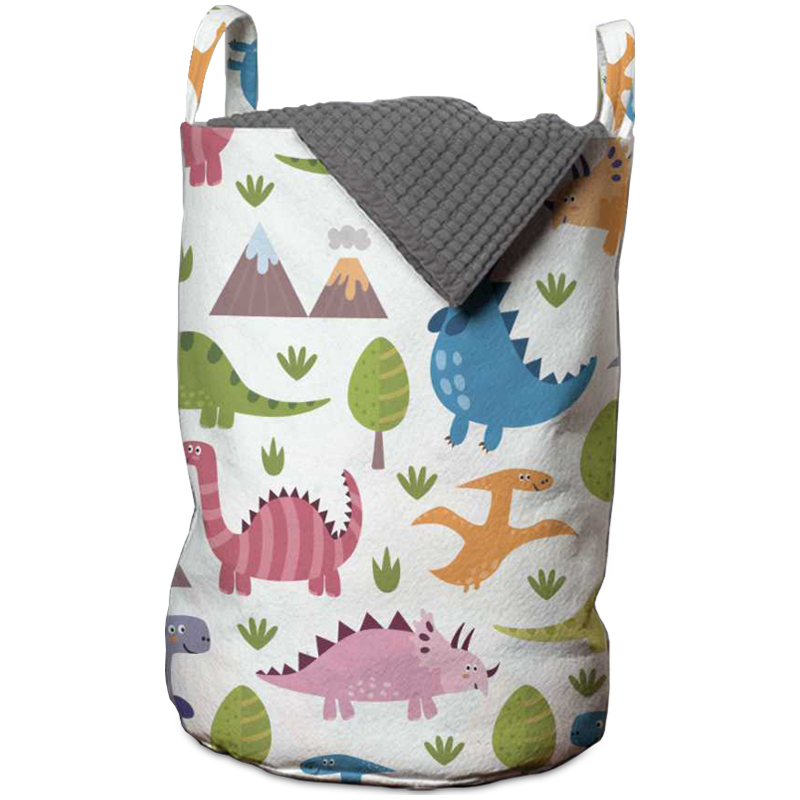 Корзина Colored Dinosaurs Basket Мульти Белый Корзина Colored Dinosaurs Basket Мульти Белый в Липецке | Loft Concept