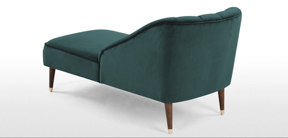Кушетка Chaise Longue, Peacock Blue Velvet Кушетка Chaise Longue, Peacock Blue Velvet - Loft-Concept в Липецке