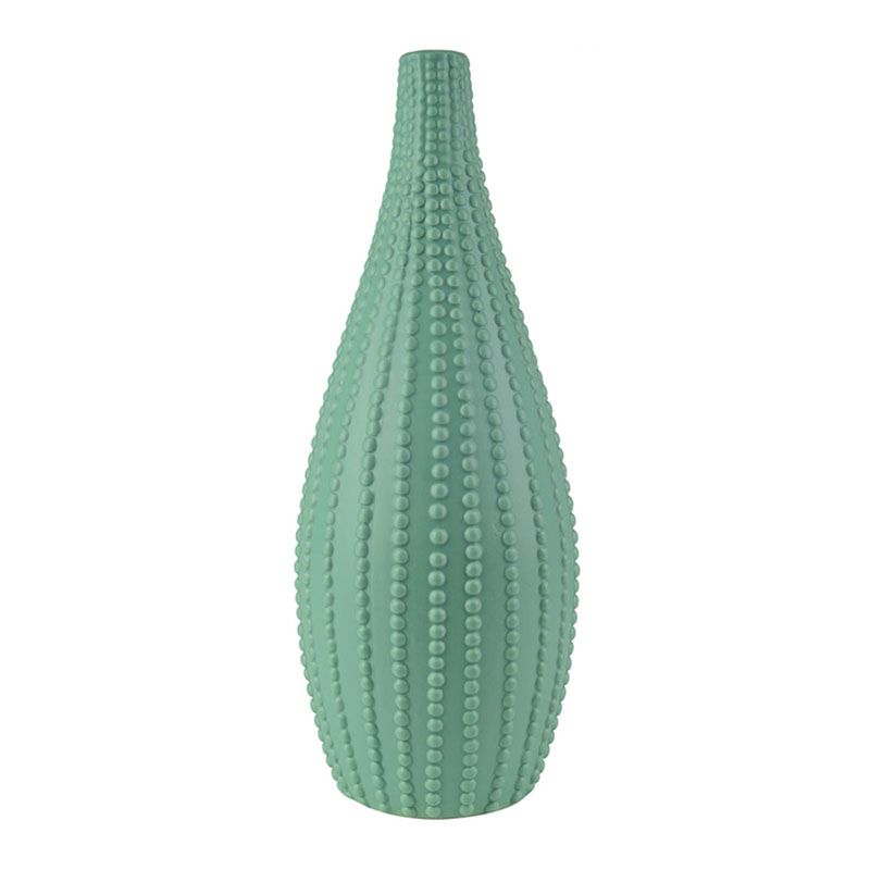 Ваза Ribbed Vase Narrow Throat turquoise 38 Бирюзовый Ваза Ribbed Vase Narrow Throat turquoise 38 Бирюзовый в Липецке | Loft Concept