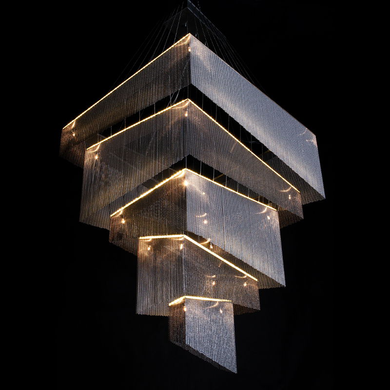 Люстра Серебряные цепочки Willowlamp Geometric Storm Silver Серебряный Люстра Серебряные цепочки Willowlamp Geometric Storm Silver Серебряный в Липецке | Loft Concept