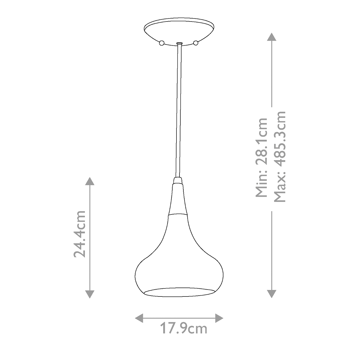  Подвесной светильник с каплевидным плафоном темного цвета Feiss в Липецке