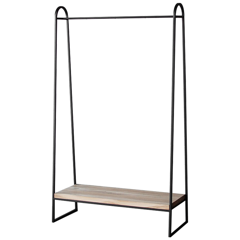 Рейл Amba Industrial Metal Rust Clothes Rail Черный Светлый дуб Рейл Amba Industrial Metal Rust Clothes Rail Черный Светлый дуб в Липецке | Loft Concept