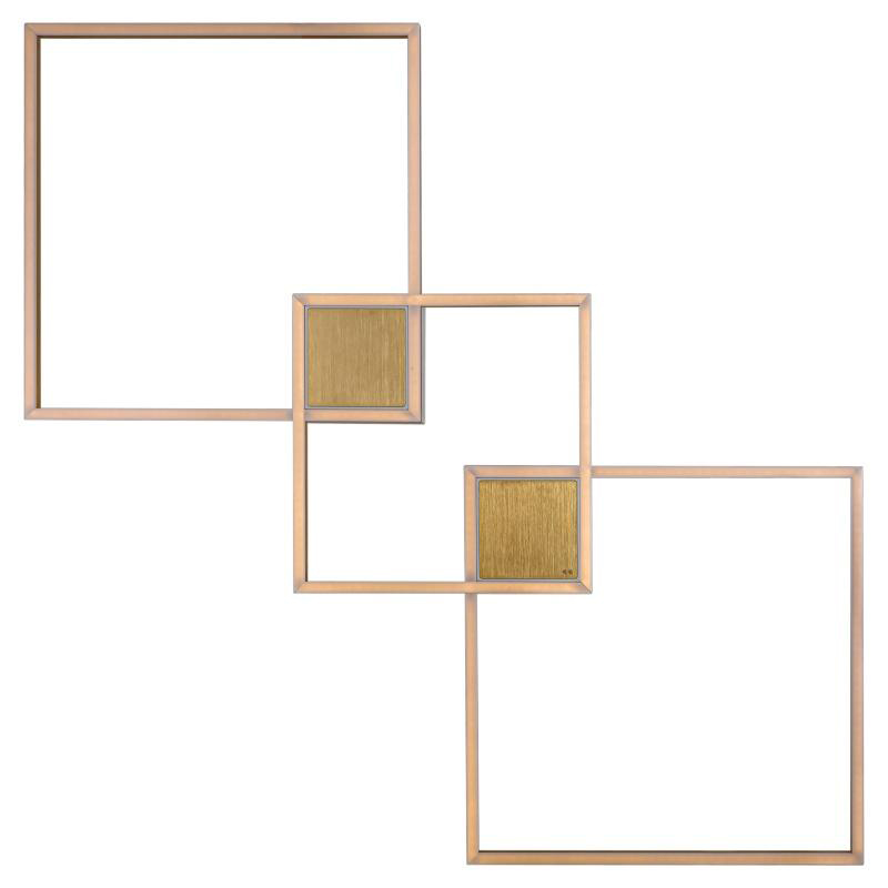 Потолочный светильник Squares Trio Geometrical Shape Ceiling Light Золотой Белый Потолочный светильник Squares Trio Geometrical Shape Ceiling Light Золотой Белый в Липецке | Loft Concept