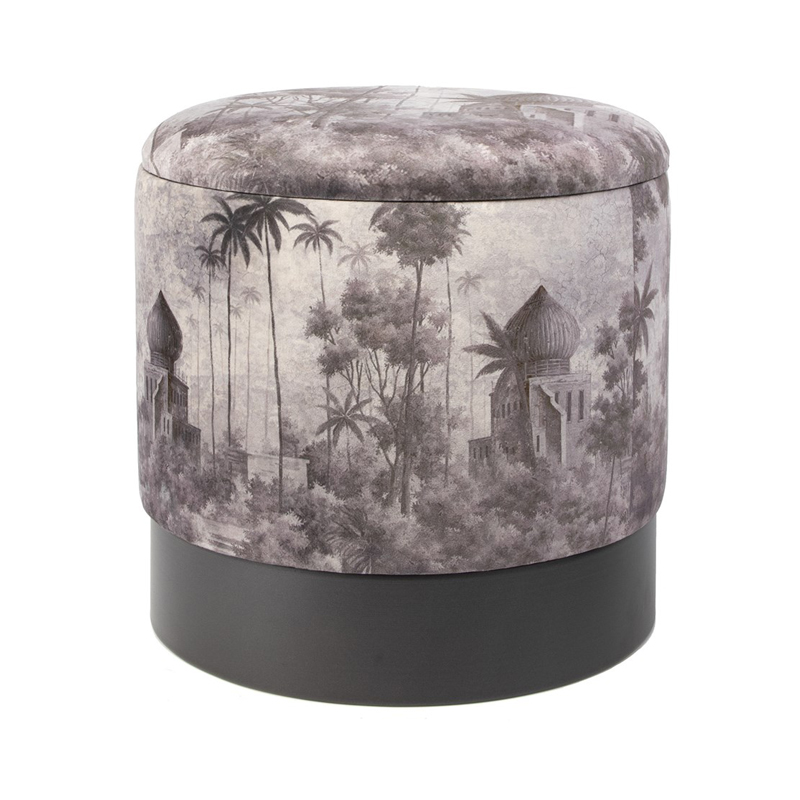 Пуф PUF Jungle Print small Мульти Черный в Липецке | Loft Concept 