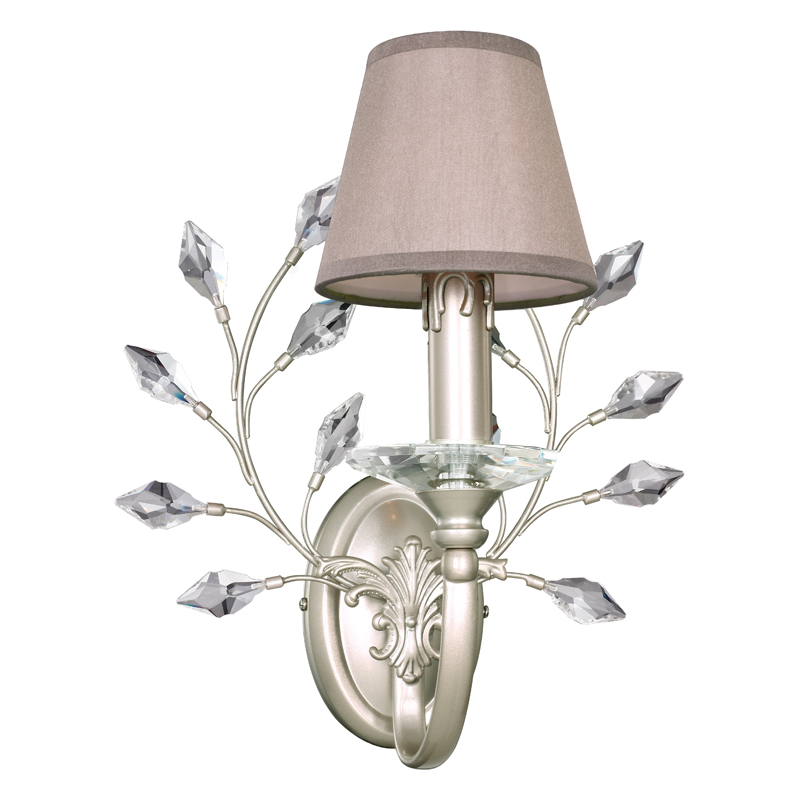 Бра Loretta Sconce grey Серый Прозрачный Белое золото винтаж Бра Loretta Sconce grey Серый Прозрачный Белое золото винтаж в Липецке | Loft Concept