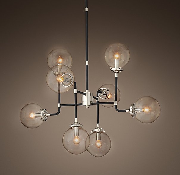 Люстра BISTRO GLOBE CLEAR GLASS SILVER CHANDELIER 8 Черный Серебряный Прозрачное Стекло Люстра BISTRO GLOBE CLEAR GLASS SILVER CHANDELIER 8 Черный Серебряный Прозрачное Стекло в Липецке | Loft Concept