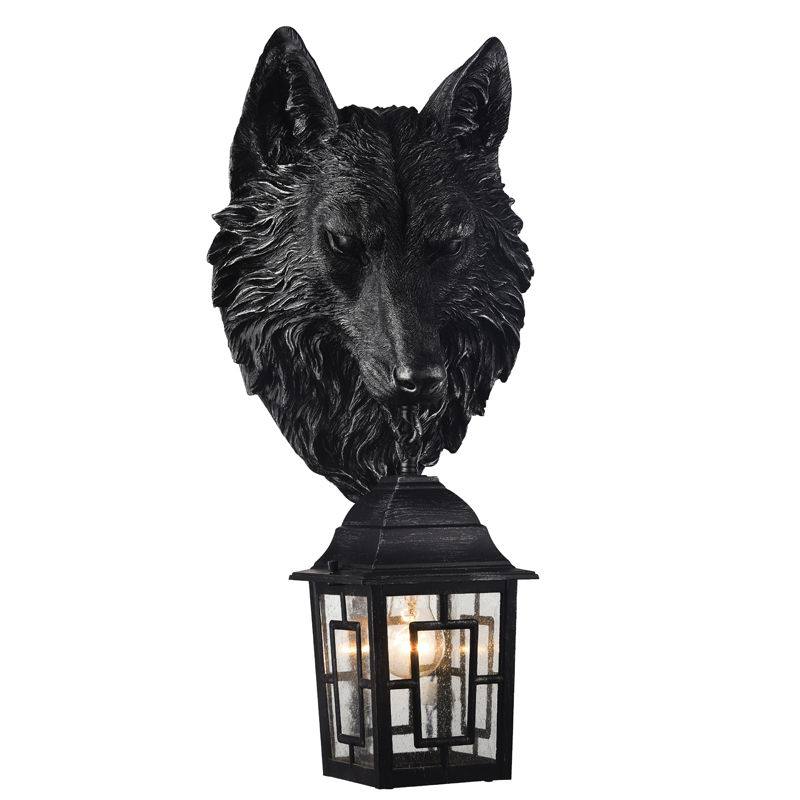 Уличный светильник Wolf Lantern Винтажный черный Прозрачное Стекло Уличный светильник Wolf Lantern Винтажный черный Прозрачное Стекло в Липецке | Loft Concept