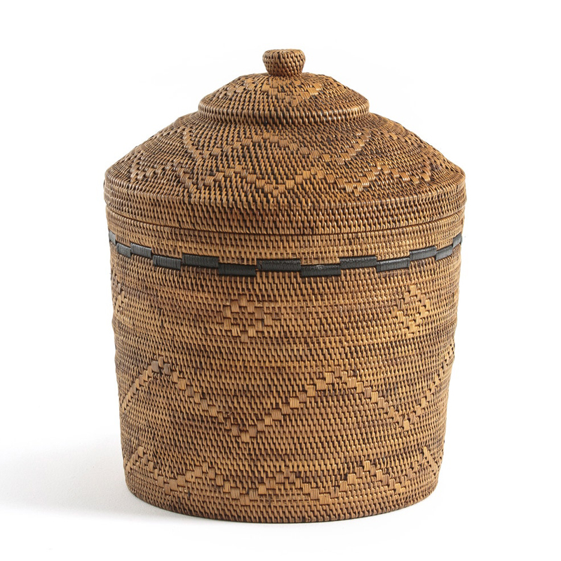 Корзина Wicker bamboo and rattan Коричневый Черный Корзина Wicker bamboo and rattan Коричневый Черный в Липецке | Loft Concept