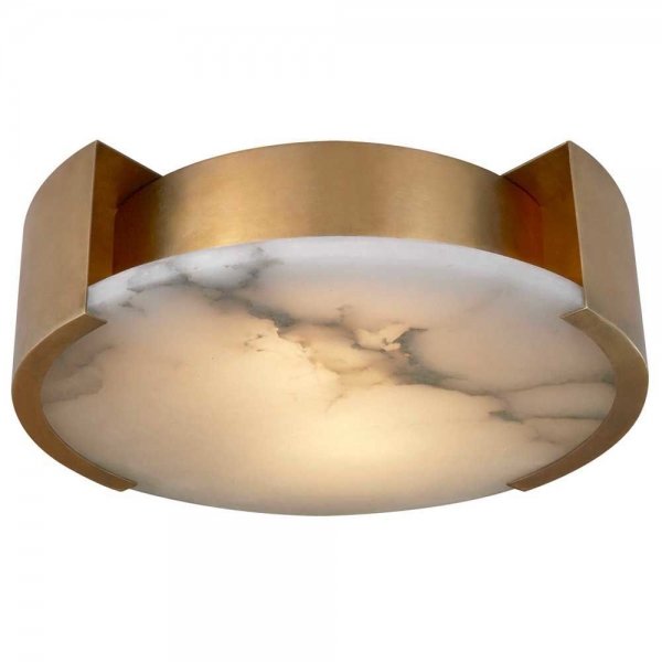 Потолочный светильник Melange Small Flush Mount Lamp Латунь Белый Потолочный светильник Melange Small Flush Mount Lamp Латунь Белый в Липецке | Loft Concept