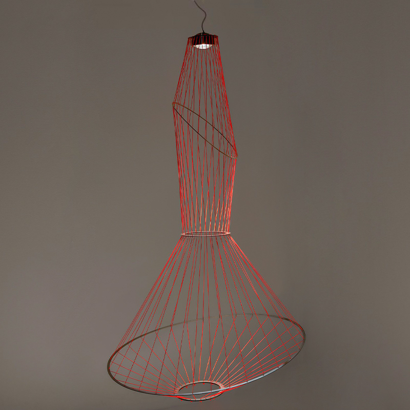 Люстра Light Threads Object Lighting Красный Черный Люстра Light Threads Object Lighting Красный Черный в Липецке | Loft Concept