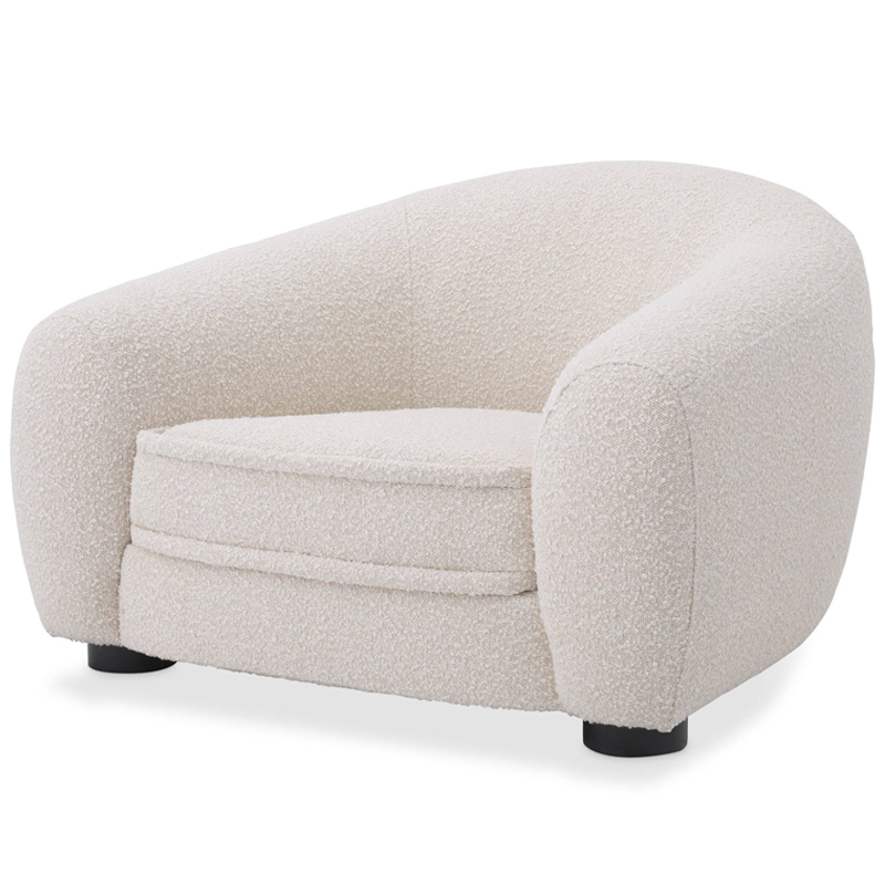 Кресло Eichholtz Chair Freud Boucle cream Кремовый Черный Кресло Eichholtz Chair Freud Boucle cream Кремовый Черный в Липецке | Loft Concept