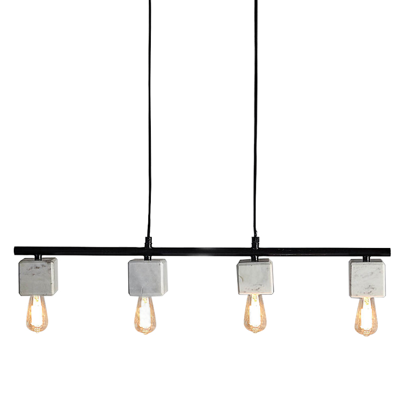 Люстра Shaw Four Marble Cubes Chandelier Белый Мрамор Bianco Черный Люстра Shaw Four Marble Cubes Chandelier Белый Мрамор Bianco Черный в Липецке | Loft Concept