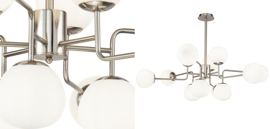 Люстра Tiepolo Ball Chandelier Nickel 12 Люстра Tiepolo Ball Chandelier Nickel 12 - Loft-Concept в Липецке