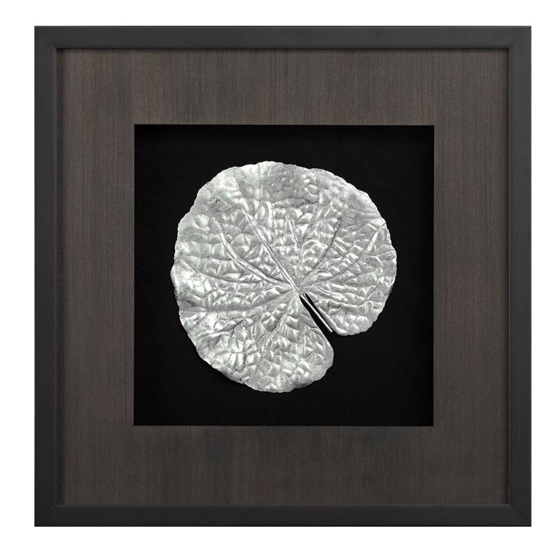 Панно Cassian Reniform Leaf Черный Серебряный Панно Cassian Reniform Leaf Черный Серебряный в Липецке | Loft Concept