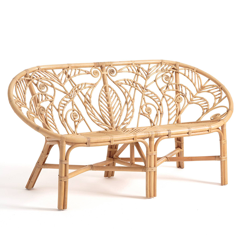 Уличный диван из ротанга Wicker Pattern Sofa Бежевый Уличный диван из ротанга Wicker Pattern Sofa Бежевый в Липецке | Loft Concept