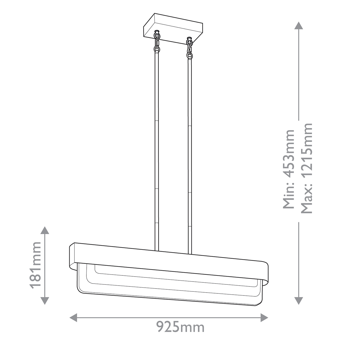 Люстра подвесная прямоугольная цвета латунь Kichler в Липецке