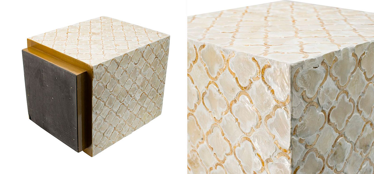 Столик квадратный с инкрустацией Cecil - фото №2