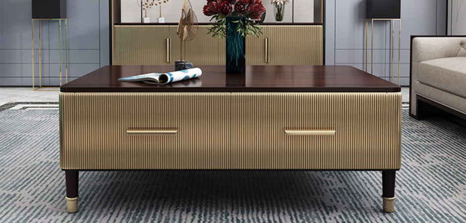 Birmingham Textured Coffee Table Gold Birmingham Textured Coffee Table Gold - Loft-Concept в Липецке