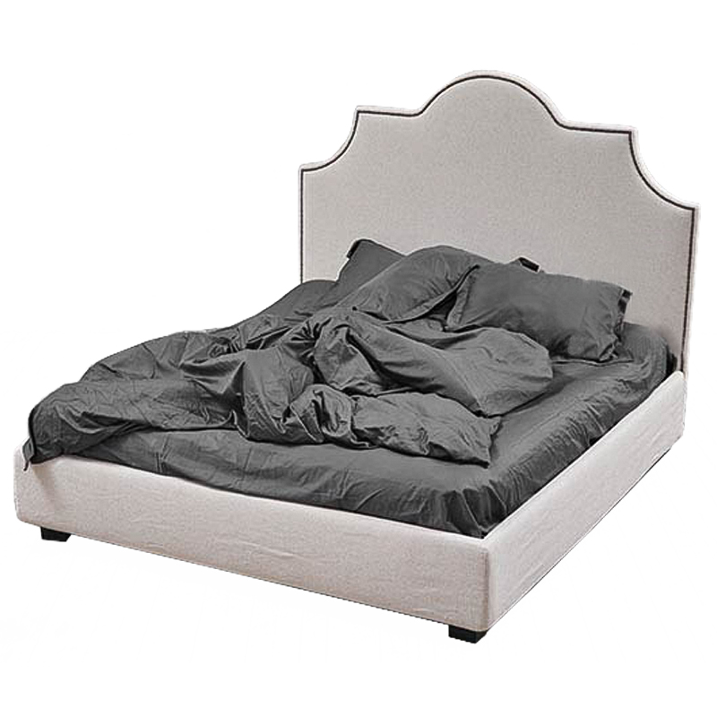 Кровать Headboard Angles Bed Светло-серый Кровать Headboard Angles Bed Светло-серый в Липецке | Loft Concept