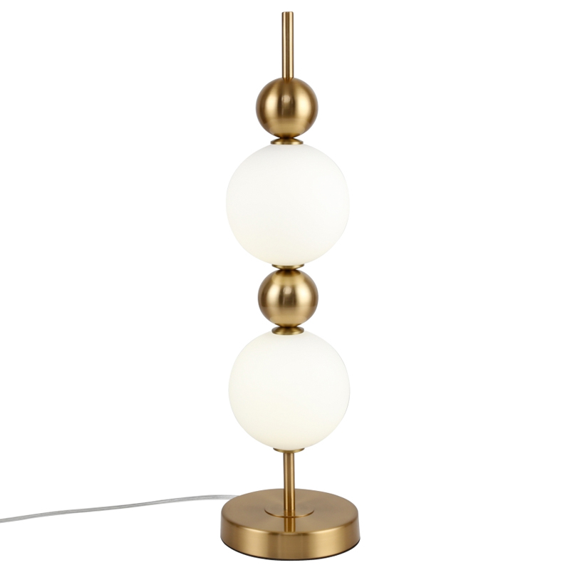 Настольная лампа PEARLS SUSPENSION Белый Латунь Настольная лампа PEARLS SUSPENSION Белый Латунь в Липецке | Loft Concept