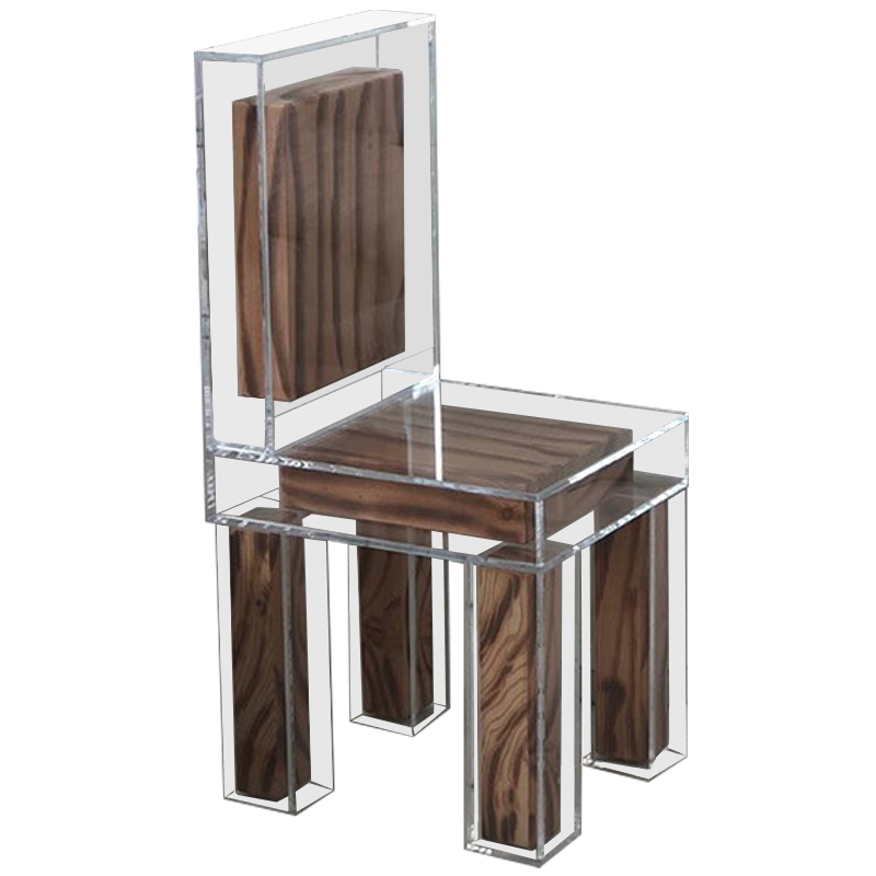Стул Transparent Wood Chair Прозрачный Коричневый Стул Transparent Wood Chair Прозрачный Коричневый в Липецке | Loft Concept