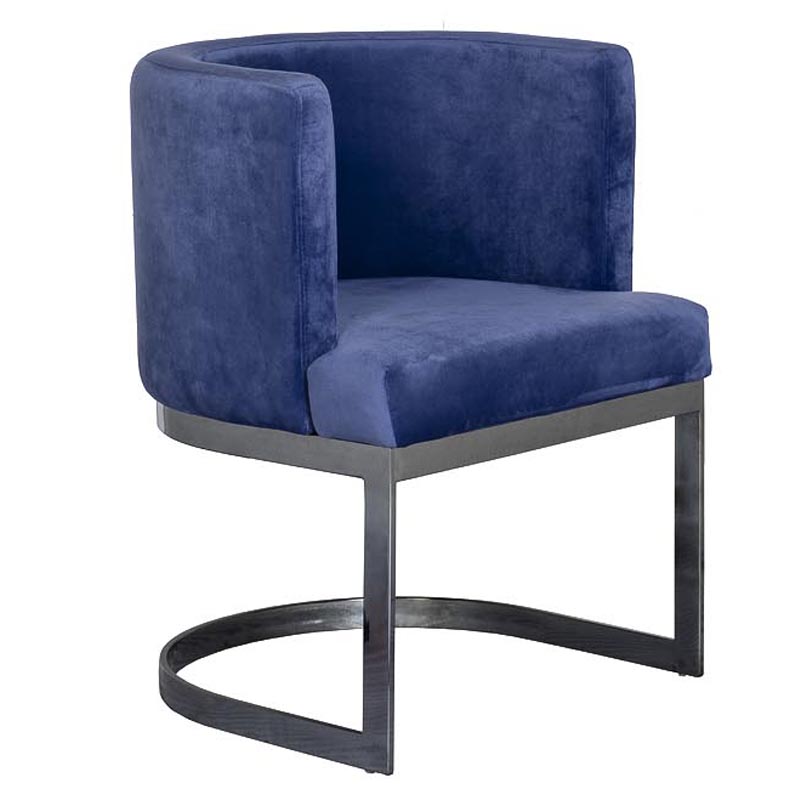 Стул Disalia Chair blue Темно-синий Темный хром Стул Disalia Chair blue Темно-синий Темный хром в Липецке | Loft Concept
