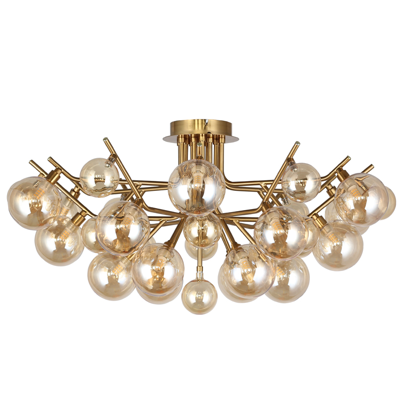Люстра Berries Chandelier Flower bronze 18 Бронза Прозрачный Люстра Berries Chandelier Flower bronze 18 Бронза Прозрачный в Липецке | Loft Concept