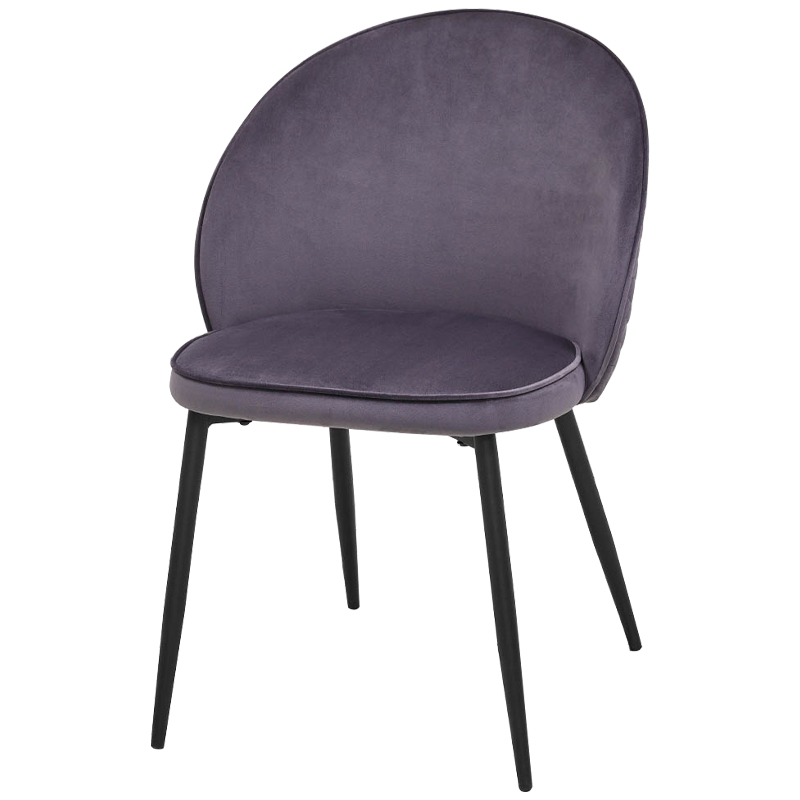 Стул с бархатной обивкой на металлических ножках Hexagon Pattern Chair Баклажан Черный Стул с бархатной обивкой на металлических ножках Hexagon Pattern Chair Баклажан Черный в Липецке | Loft Concept
