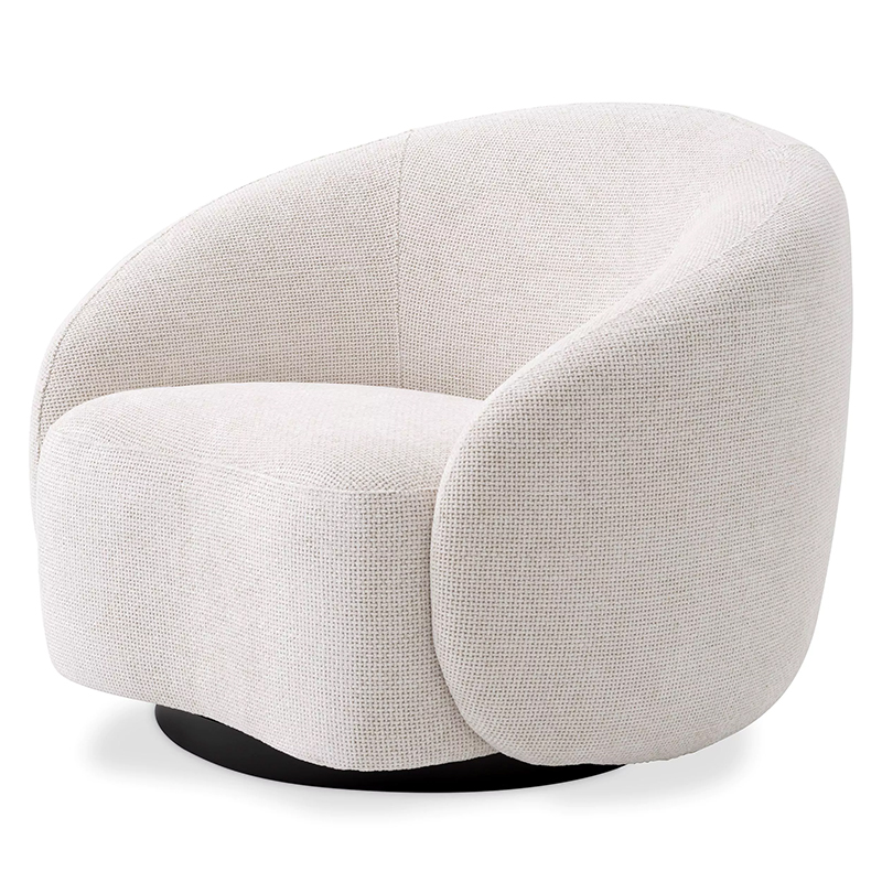 Кресло Eichholtz Swivel Chair Amore Молочный Черный Молочный Черный Кресло Eichholtz Swivel Chair Amore Молочный Черный Молочный Черный в Липецке | Loft Concept