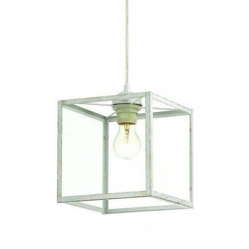 Подвесной светильник Loft Industrial Ortogonal Pendant Cube White Прозрачное Стекло Коричневый Подвесной светильник Loft Industrial Ortogonal Pendant Cube White Прозрачное Стекло Коричневый в Липецке | Loft Concept