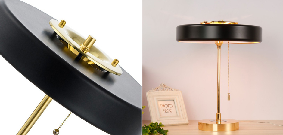 Настольная Bert Frank Revolve Table Lamp Black Настольная Bert Frank Revolve Table Lamp Black - Loft-Concept в Липецке