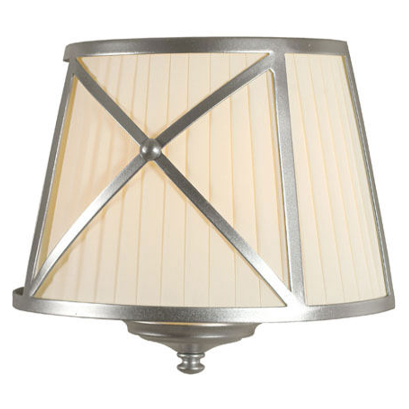 Бра Provence Lampshade Light Silver Wall Lamp Бежевый Серебряный Бра Provence Lampshade Light Silver Wall Lamp Бежевый Серебряный в Липецке | Loft Concept