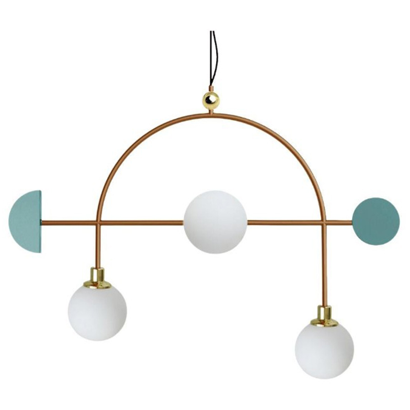 Дизайнерский Светильник Green Brown Space Ceiling Lamp by Dovain Studio Белый Латунь Бирюзовый Дизайнерский Светильник Green Brown Space Ceiling Lamp by Dovain Studio Белый Латунь Бирюзовый в Липецке | Loft Concept