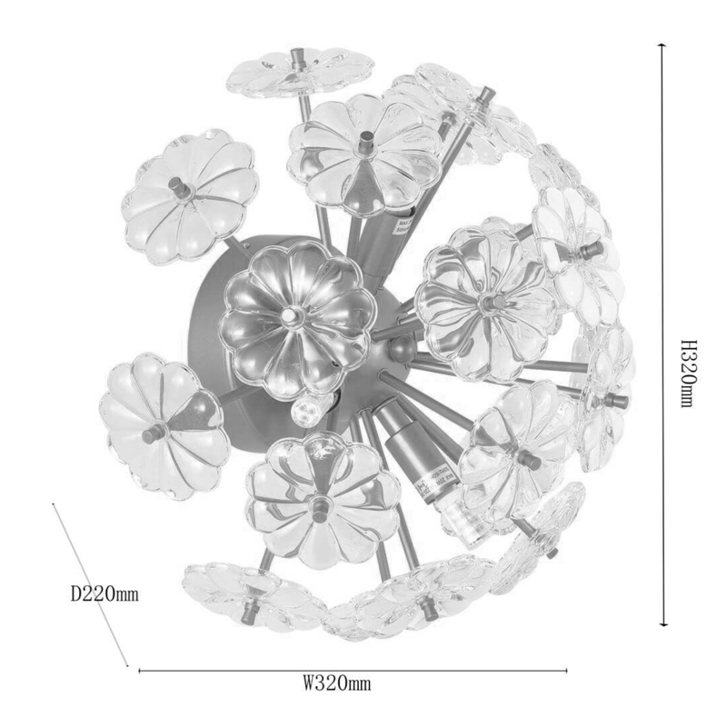 Бра Glass Flowers Sputnik Wall Lamp Бра Glass Flowers Sputnik Wall Lamp в Липецке