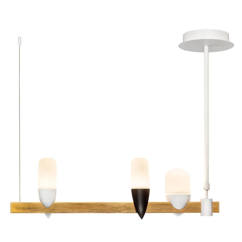 Люстра Ebenezer Chandelier Linear white 60 Белый Латунь Люстра Ebenezer Chandelier Linear white 60 Белый Латунь в Липецке | Loft Concept