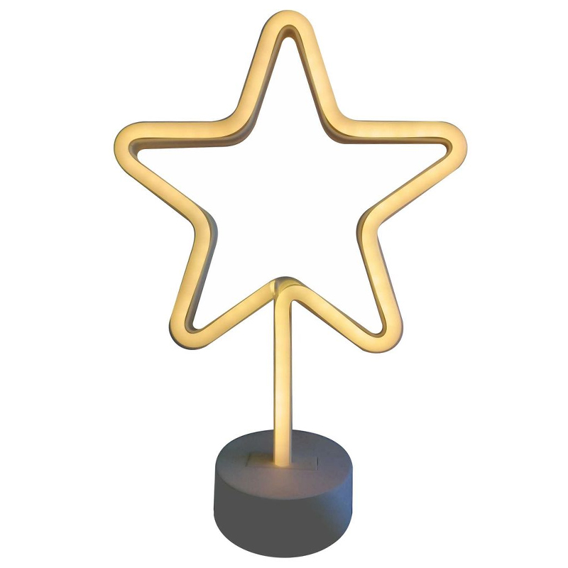 Неоновая настольная лампа Night Star Белый Неоновая настольная лампа Night Star Белый в Липецке | Loft Concept