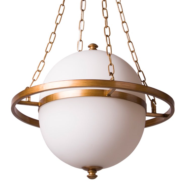 Люстра Saturn Chandelier Золотой Молочный Люстра Saturn Chandelier Золотой Молочный в Липецке | Loft Concept