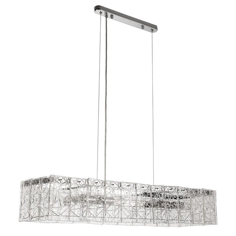 Люстра Alvaro Crystal Rectangular Chandelier Прозрачный Хром Люстра Alvaro Crystal Rectangular Chandelier Прозрачный Хром в Липецке | Loft Concept