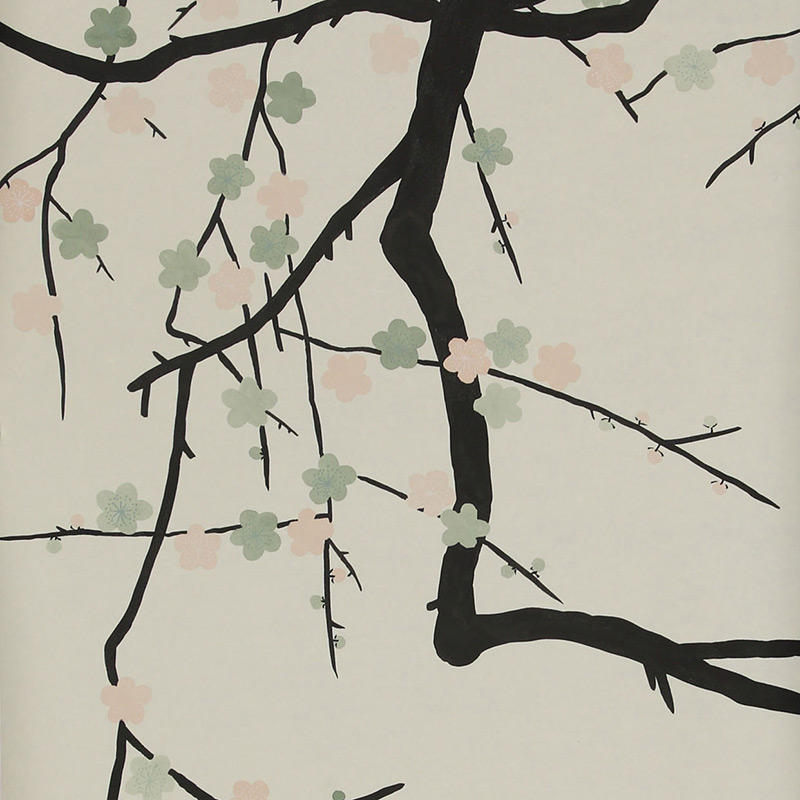 Обои ручная роспись Plum Blossom Special Colourway on Bleached White dyed silk Обои ручная роспись Plum Blossom Special Colourway on Bleached White dyed silk в Липецке | Loft Concept