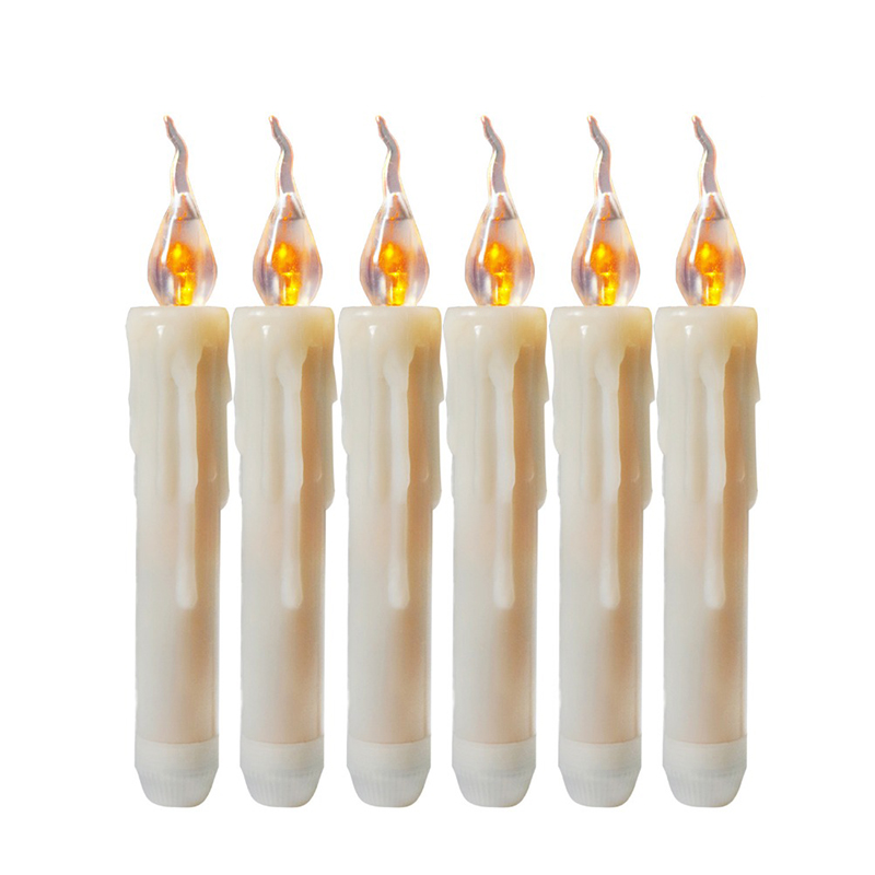 Набор из 6-ти свечей LED Candles Simulated Fire Белый в Липецке | Loft Concept 