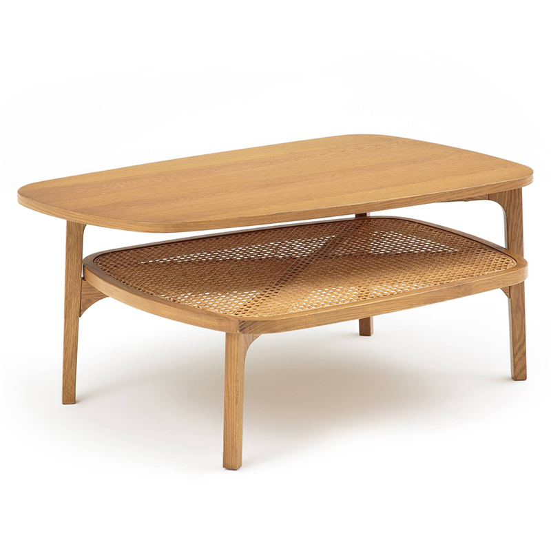 Кофейный стол Morten Wicker Coffee Table Светлый дуб Кофейный стол Morten Wicker Coffee Table Светлый дуб в Липецке | Loft Concept