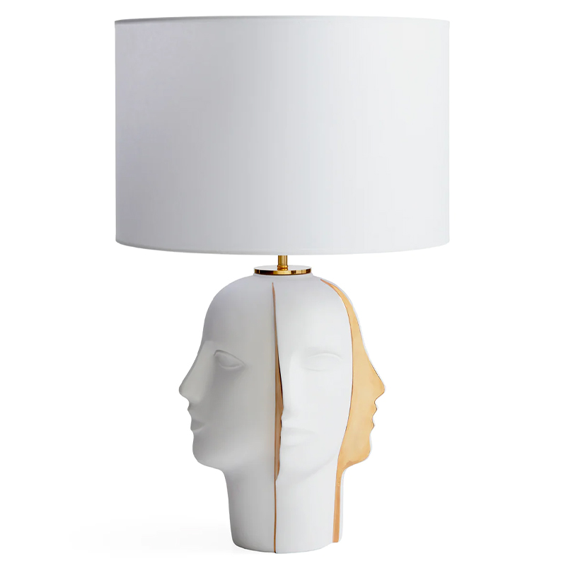 Настольная лампа ATLAS SPLIT TABLE LAMP Глянцевое золото Белый Настольная лампа ATLAS SPLIT TABLE LAMP Глянцевое золото Белый в Липецке | Loft Concept