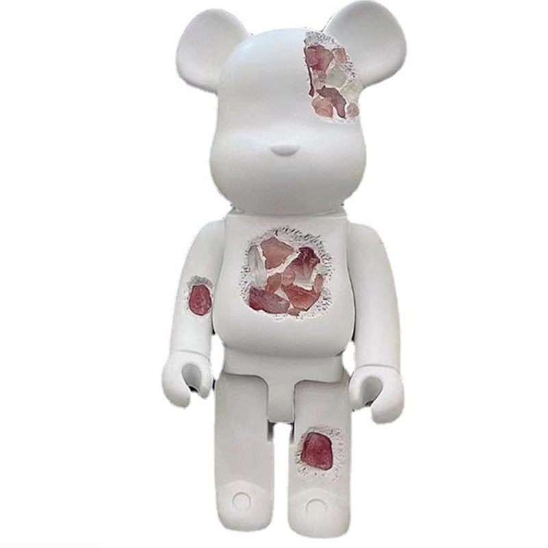 Статуэтка Bearbrick Pink Crystal Белый Розовый пастельный Статуэтка Bearbrick Pink Crystal Белый Розовый пастельный в Липецке | Loft Concept