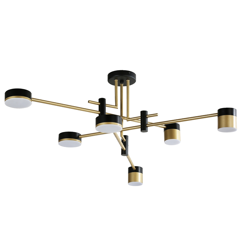 Светодиодная люстра Maxine Light 6 ламп Белый Золотой Черный Светодиодная люстра Maxine Light 6 ламп Белый Золотой Черный в Липецке | Loft Concept
