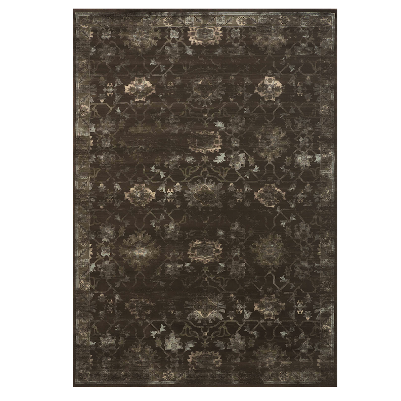 Ковёр из вискозы Indian pattern Choco Коричневый Ковёр из вискозы Indian pattern Choco Коричневый в Липецке | Loft Concept