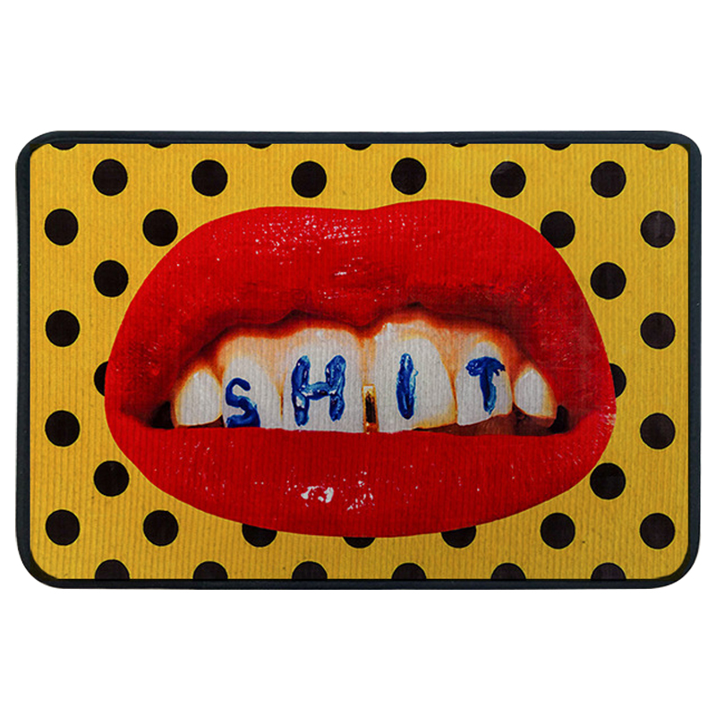 Ковер Seletti Rectangular Rug Teeth Small Желтый Красный Ковер Seletti Rectangular Rug Teeth Small Желтый Красный в Липецке | Loft Concept