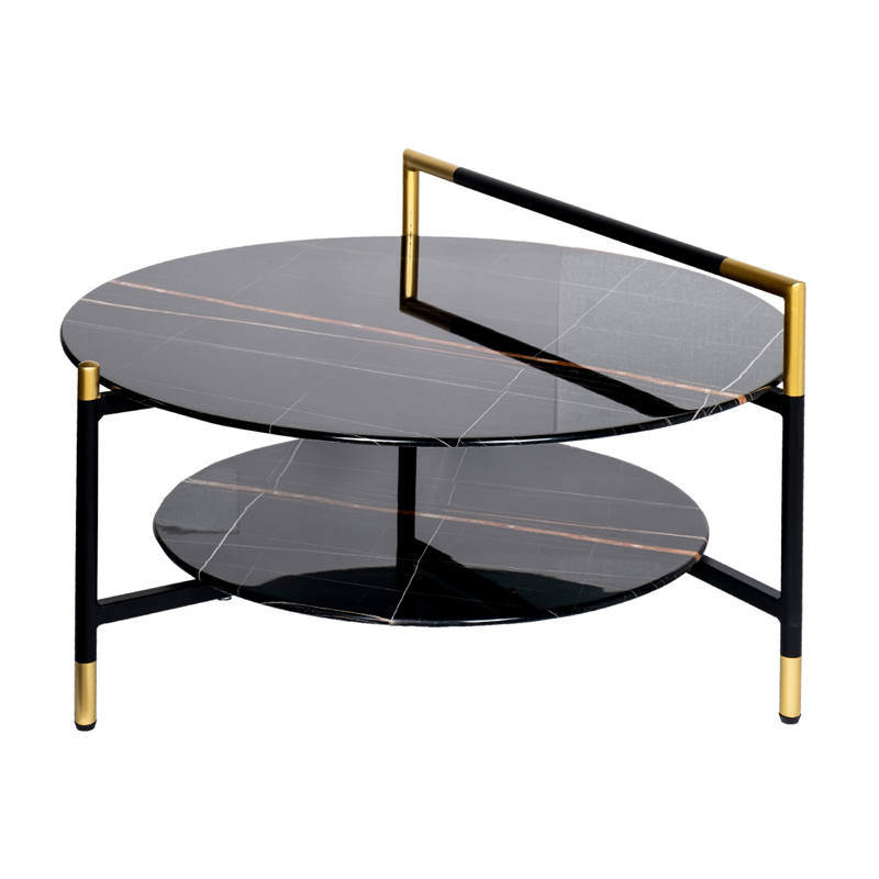 Кофейный столик Coffee Table CARTER 80 Черный Золотой Кофейный столик Coffee Table CARTER 80 Черный Золотой в Липецке | Loft Concept